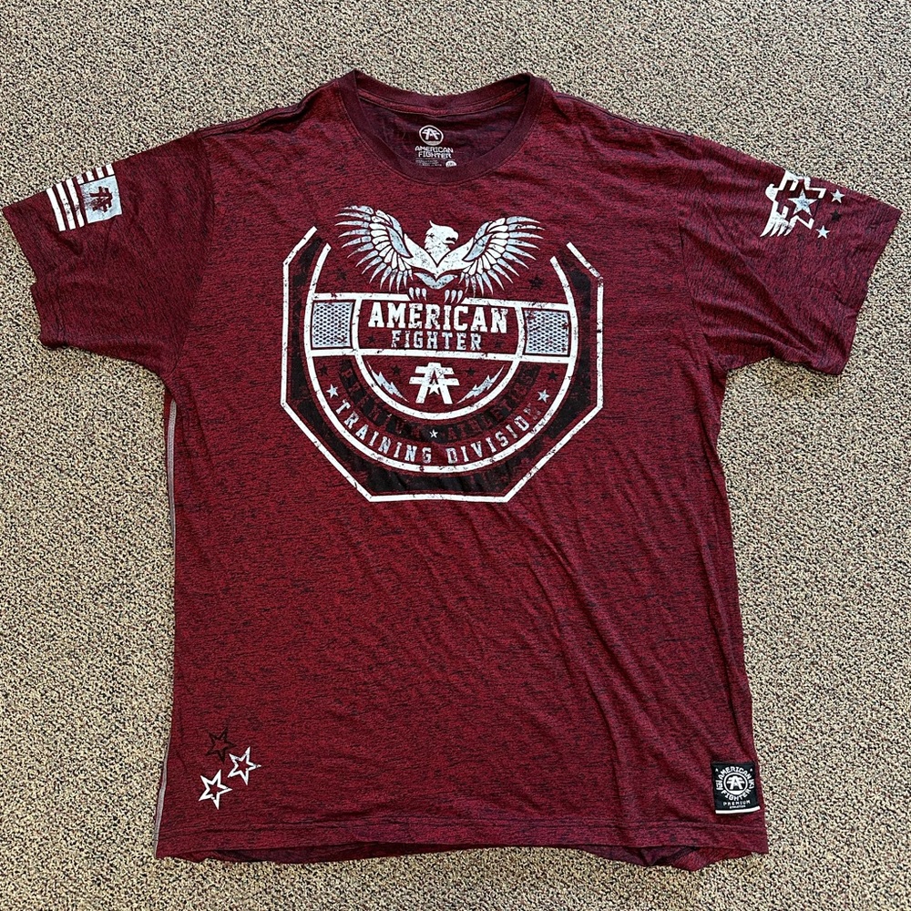 American Fighter 4X Men’s Maroon TShirt